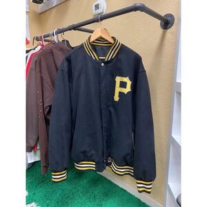 Vintage JH Design Pittsburgh Pirates Reversible MLB Jacket Black Gold Size 3XL